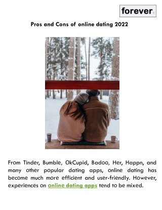 Pros and Cons of online dating 2022