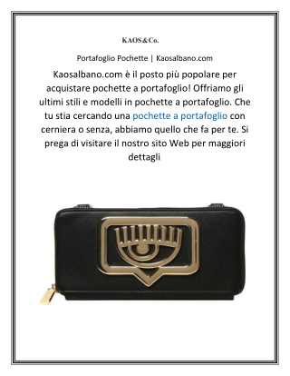 Portafoglio Pochette  Kaosalbano.com