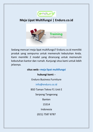 Meja Lipat Multifungsi | Enduro.co.id