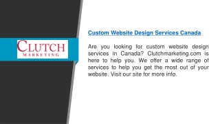 Custom Website Design Services Canada   Clutchmarketing.com