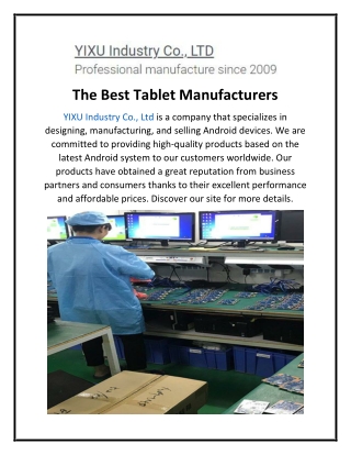 The Best Tablet Manufacturers