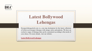 Latest Bollywood Lehengas | Designerlehengacholi.com