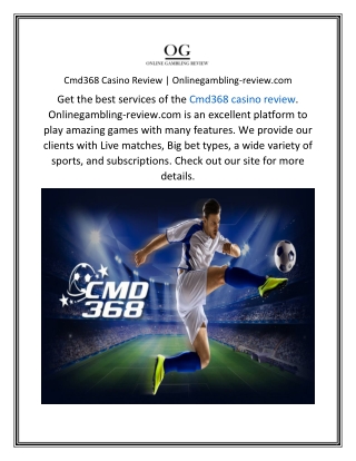 Cmd368 Casino Review  Onlinegambling-review.com