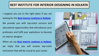 Best Institute For Interior Designing In Kolkata