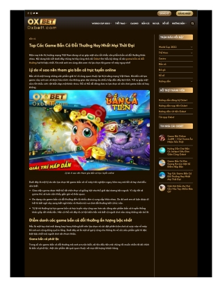 Top Các Game Bắn Cá Đổi Thưởng Hay Nhất Mọi Thời Đại
