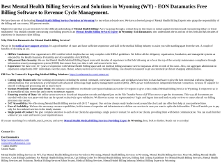 Mental Health Billing Services in Wyoming (1)