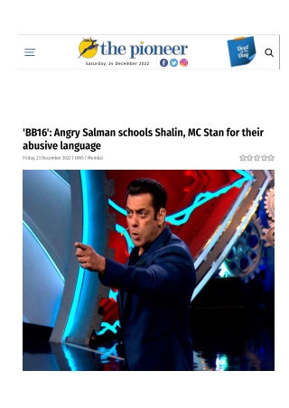 'BB16' Angry Salman schools Shalin, MC Stan for their abusive language