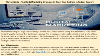 Steven Noske - Top Digital Marketing Strategies to Boost Your Business in Today’