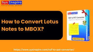 How to Convert Lotus Notes to MBOX?