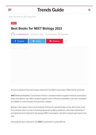 Best Books for NEET Biology 2023 | PW