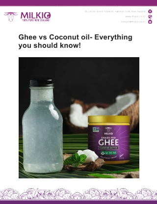 ghee vs coconut oil