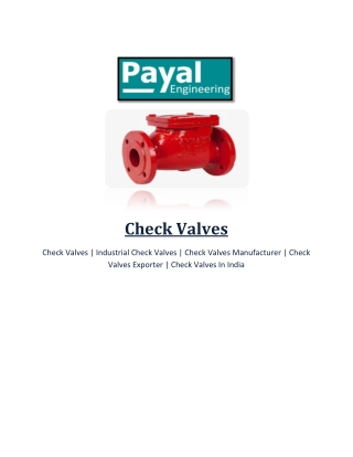 Check Valves payal
