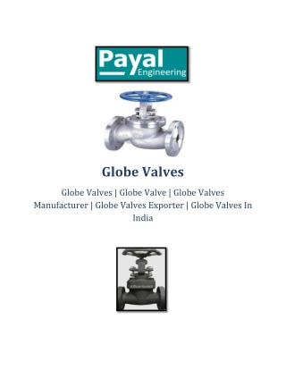 Globe Valves payal
