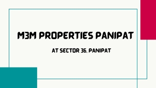 M3M Properties Panipat - Download Brochure