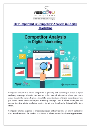 How Important is Competitor Analysis in Digital Marketing