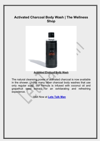 activated charcoal body wash