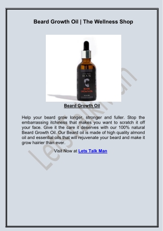 Beard Growth Oil