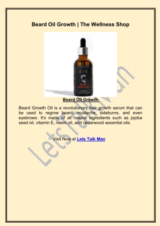 Beard Oil Growth