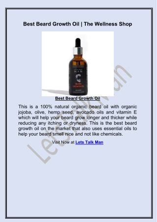 Best Beard Growth Oil