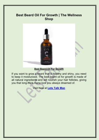 Best Beard Oil For Growth