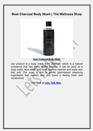 Best Charcoal Body Wash