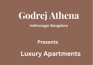 Godrej Athena Indiranagar Bangalore - E-Brochure