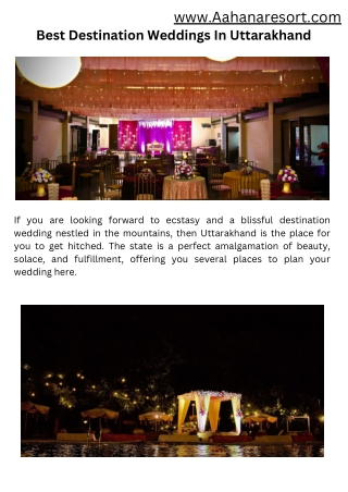 Best Venues In Jim Corbett For Your Mountain Destination Wedding