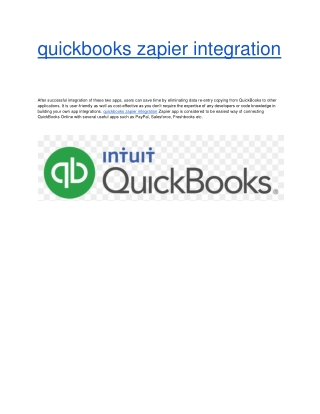 quickbooks zapier integration