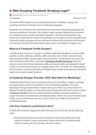1Is Web Scraping Facebook Scraping Legal