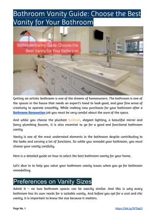 Bathroom Vanity Guide_ Choose the Best Vanity for Your Bathroom