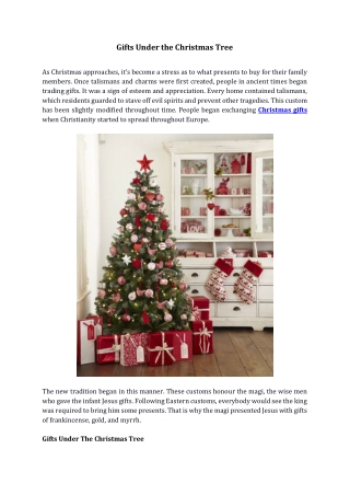 Gifts Under the Christmas Tree