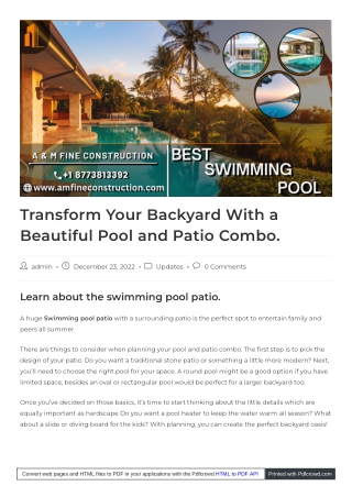 Find the best swimming pool patio designer in the USA