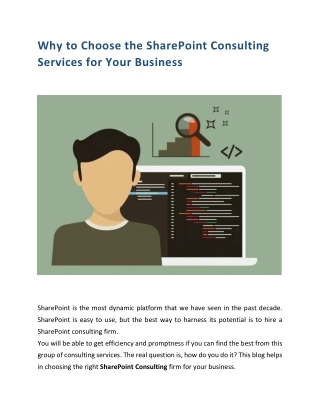 Why to Choose the SharePoint Consulting Services for Your Business