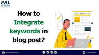 How to Integrate keywords in blog post?