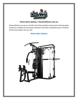 Home Gyms Sydney  Dynamofitness.com.au