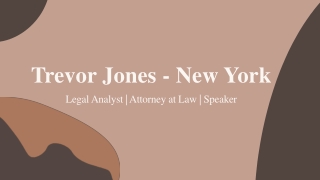 Trevor Jones - New York - A Determined Leader