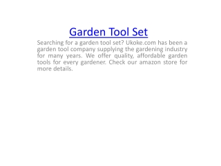 Garden Tool Set  Ukoke