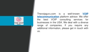 Voip Telecommunication   Thevoipguru.com