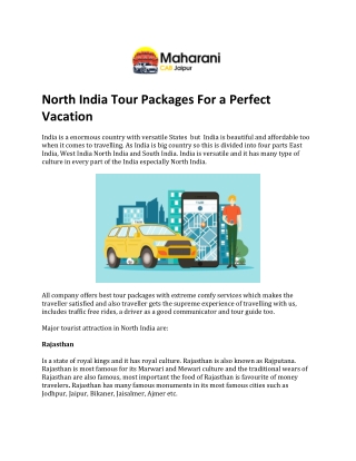 North India Tour Packages For a Perfect Vacation