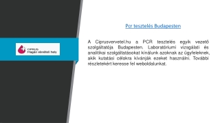 Pcr tesztelés Budapesten | Ciprusvervetel.hu