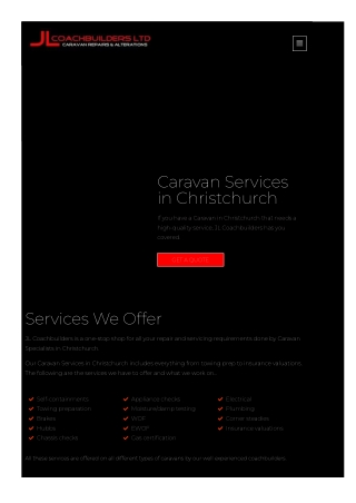 Caravan Services in Christchurch  Caravan Specialists in Christchurch