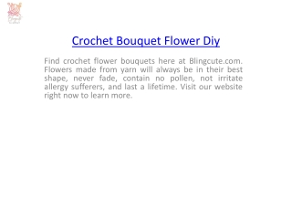 Crochet Bouquet Flower Diy  Blingcute.com