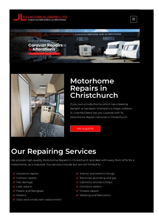 Motorhome Repairs in Christchurch  Motorhome Repairs Services in Christchurch