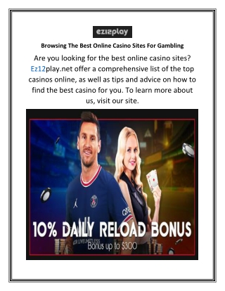 Browsing The Best Online Casino Sites For Gambling