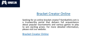 Bracket Creator Online  Kombatlink.com