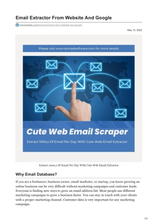 1Email Extractor From Website And Google