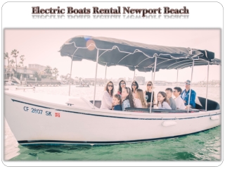 Electric Boats Rental Newport Beach