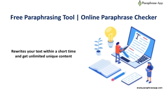 Free Paraphrasing Tool - Rephrasing Your Content