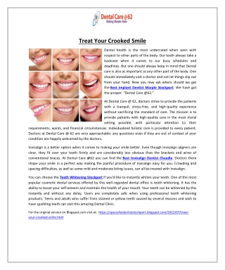 Treat Your Crooked Smile