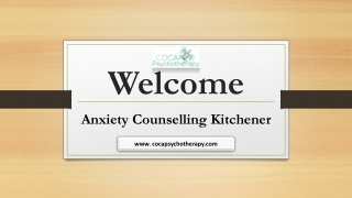 Welcome Anxiety Counselling Kitchener
